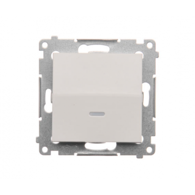 Simon 54 Łącznik schodowy z podświetleniem LED bez piktogramu 10A 250V szybkozłączka biały DW6L.01/X/11 KONTAKT (DW6L.01/X/11)